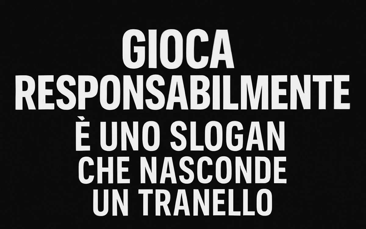 “Gioca responsabilmente”: lo slogan che ti inganna