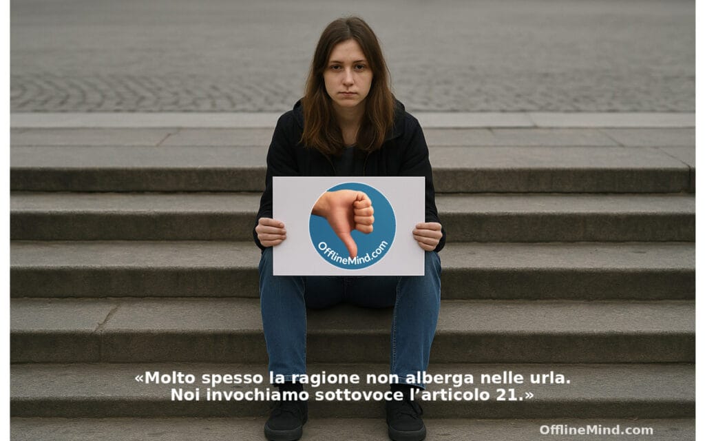La protesta sussurrata contro la protesta sguaiata