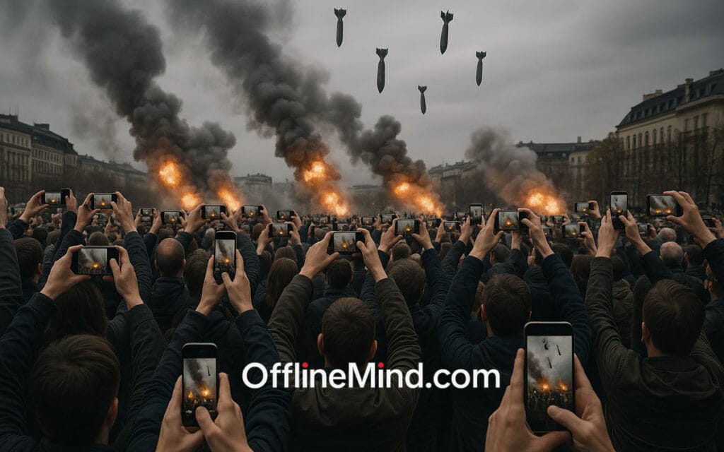 folla fotografa bombe