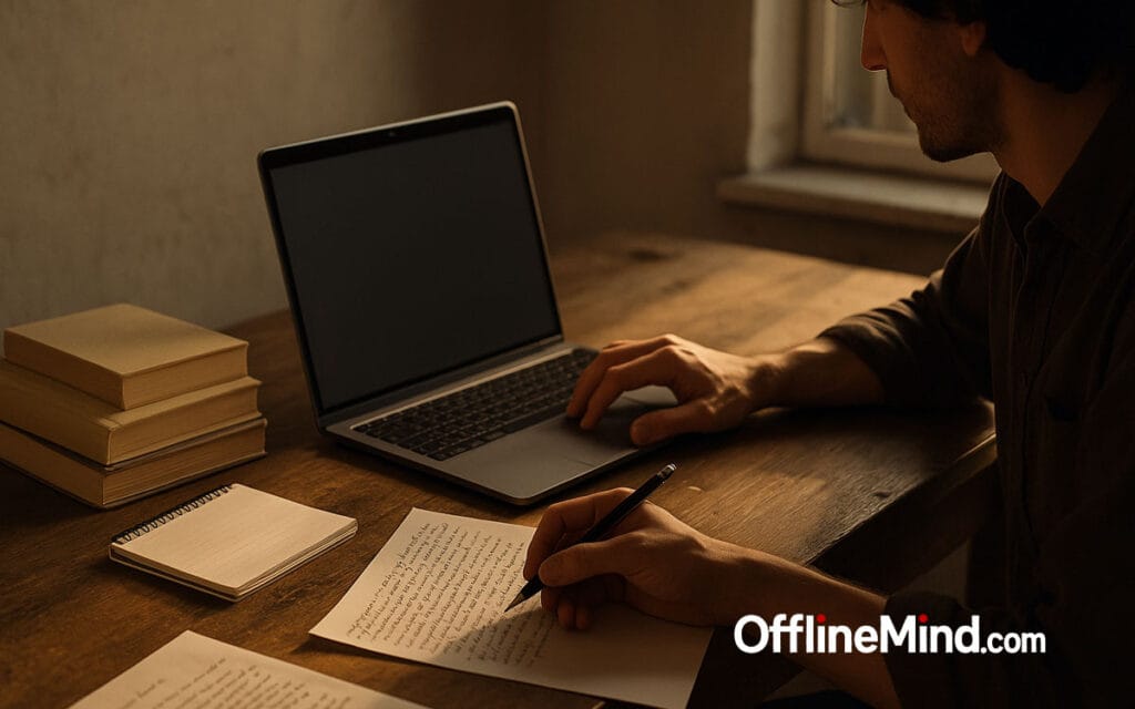 scrivi per offline mind