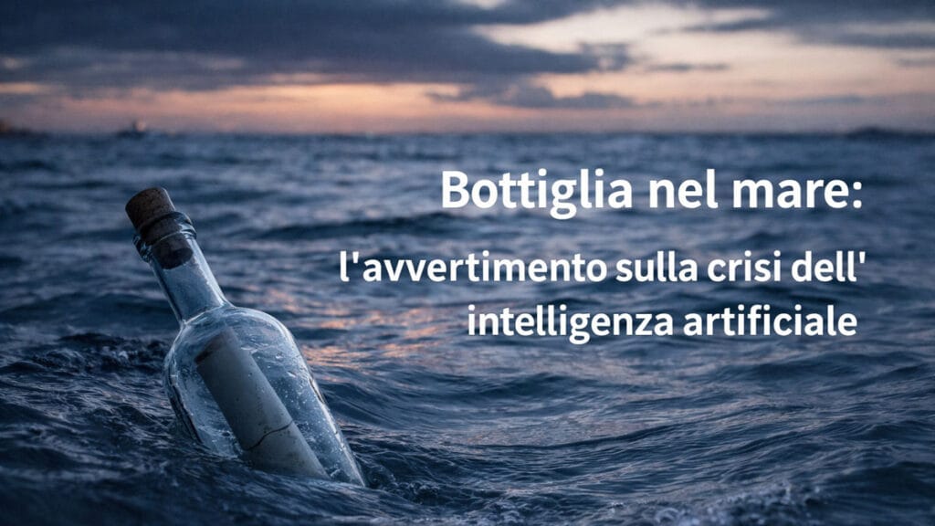Bottiglia nel mare l’avvertimento sulla crisi dell’intelligenza artificiale