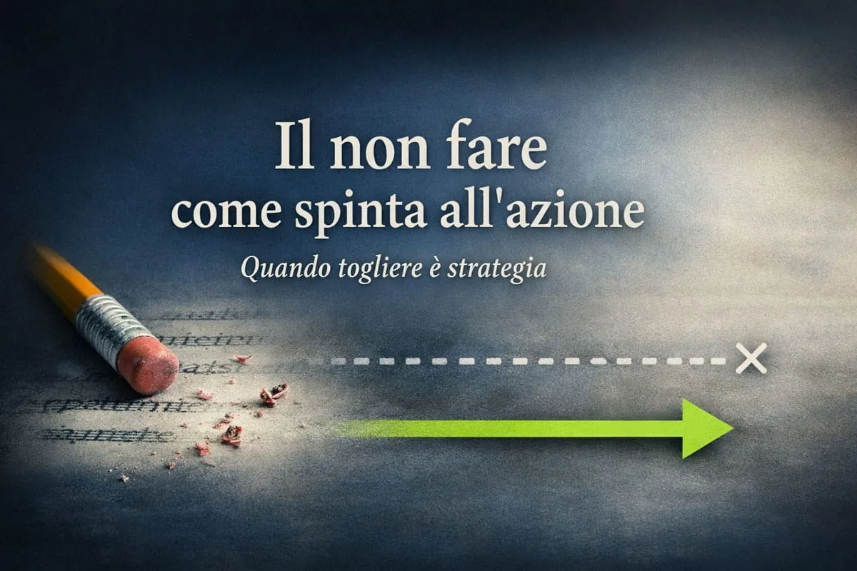 Il non fare come spinta all’azione: quando togliere è strategia