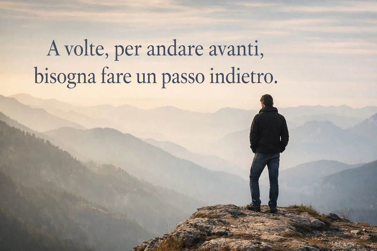 A volte, per andare avanti, bisogna fare un passo indietro