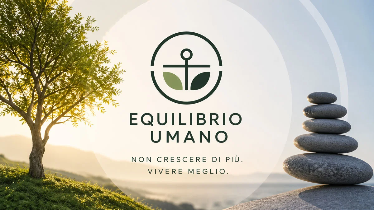 Equilibrio umano tra crescita e benessere rappresentato da natura e armonia