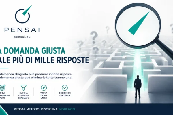 PENSAI - La domanda giusta vale più di mille risposte, metodo decisionale basato sulla logica e sulla Via Unica.