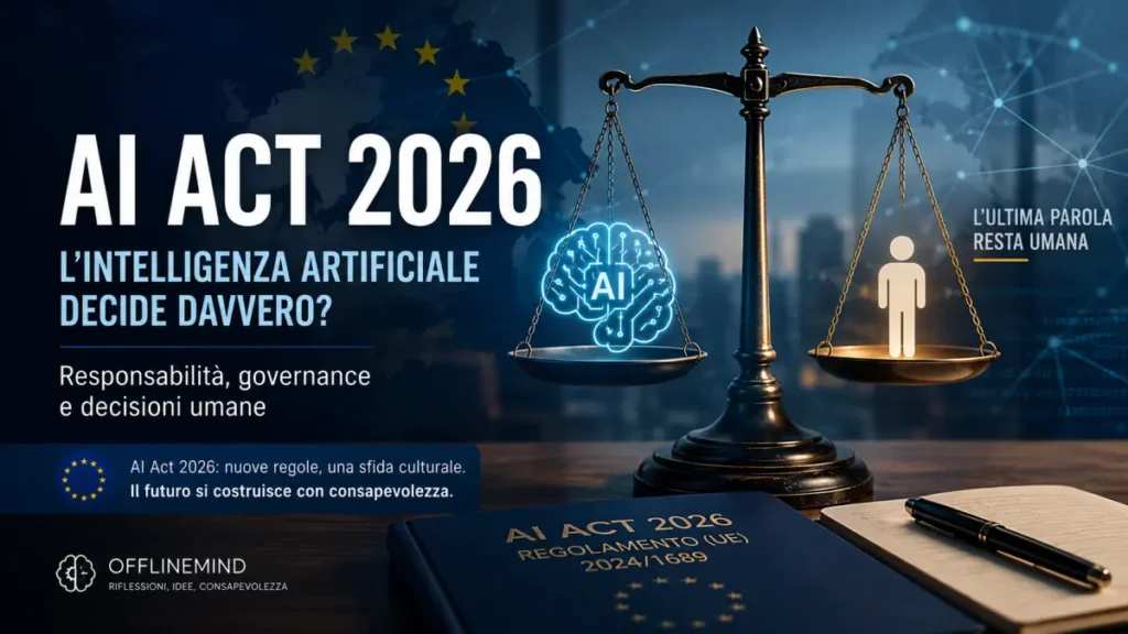 AI Act 2026: bilancia tra Intelligenza Artificiale e responsabilità umana nella governance europea