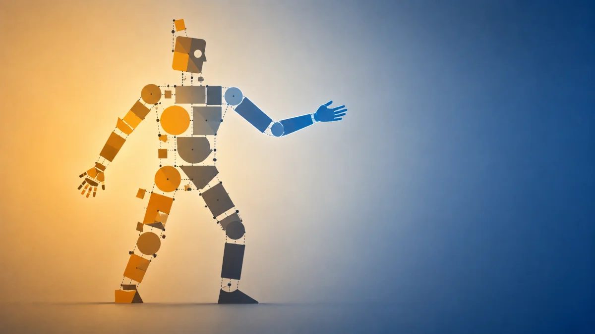 Illustrazione concettuale del codice Frankenstein nella progettazione software con l'intelligenza artificiale.