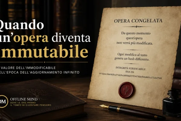 Quando un’opera diventa immutabile | OfflineMind