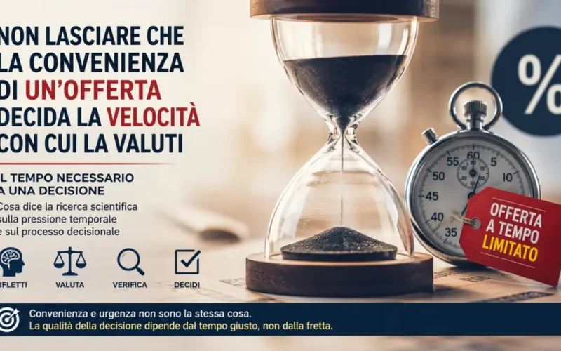 empo necessario per decidere e pressione temporale nelle offerte
