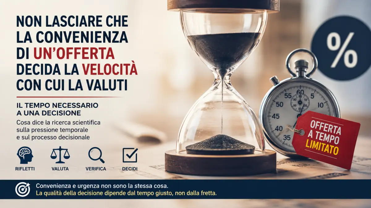 empo necessario per decidere e pressione temporale nelle offerte