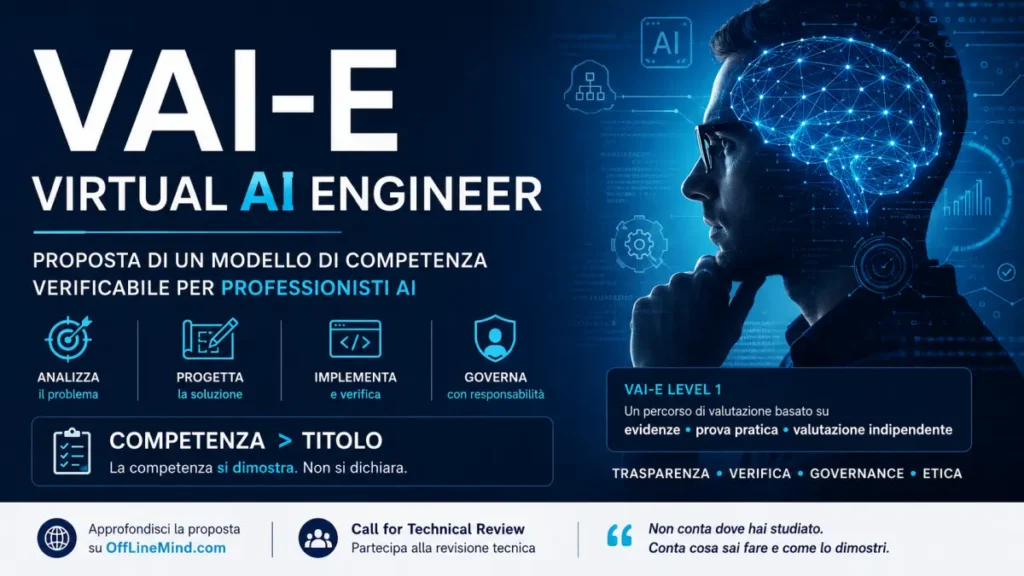 VAI-E Virtual AI Engineer e modello di competenze AI verificabili