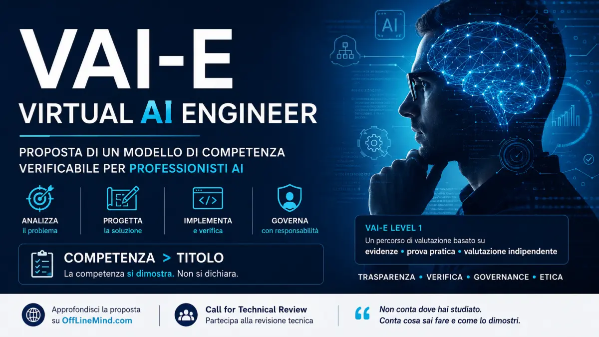 VAI-E Virtual AI Engineer e modello di competenze AI verificabili
