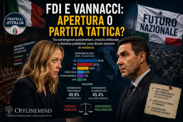 Fratelli d’Italia e Vannacci: confronto tra convergenze parlamentari e distanze politiche