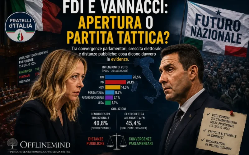 Fratelli d’Italia e Vannacci: confronto tra convergenze parlamentari e distanze politiche