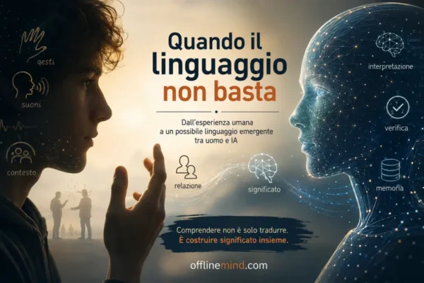 Uomo e intelligenza artificiale comunicano attraverso gesti, suoni, contesto e relazione.