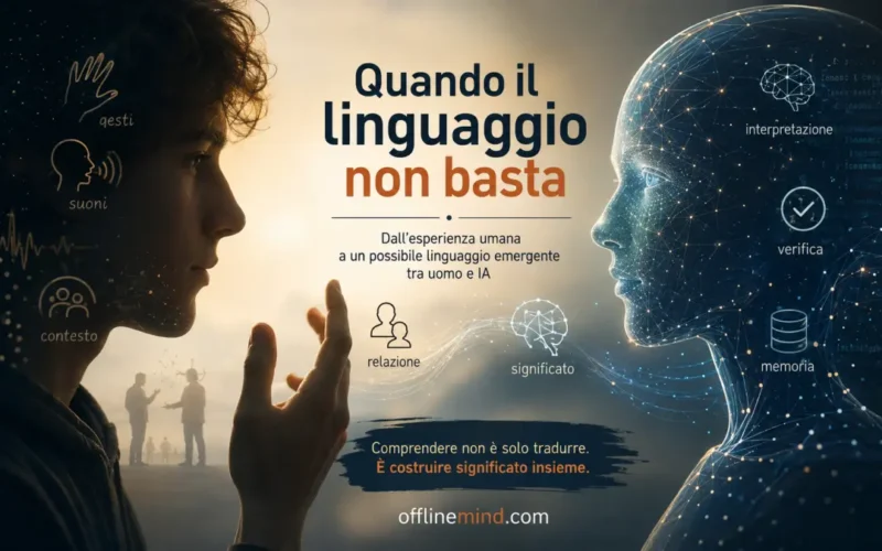 Uomo e intelligenza artificiale comunicano attraverso gesti, suoni, contesto e relazione.