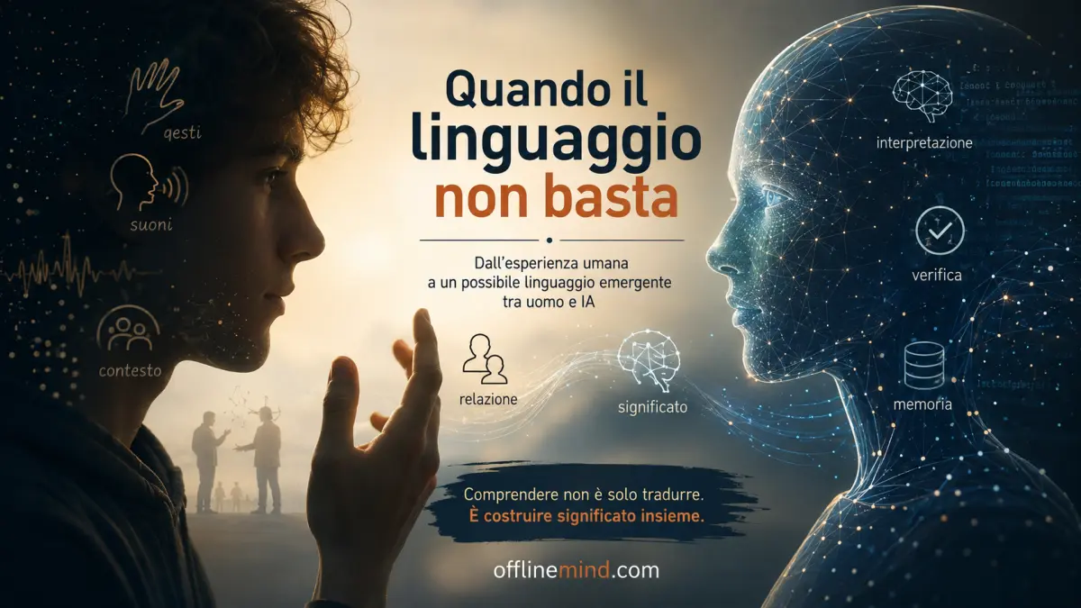 Uomo e intelligenza artificiale comunicano attraverso gesti, suoni, contesto e relazione.
