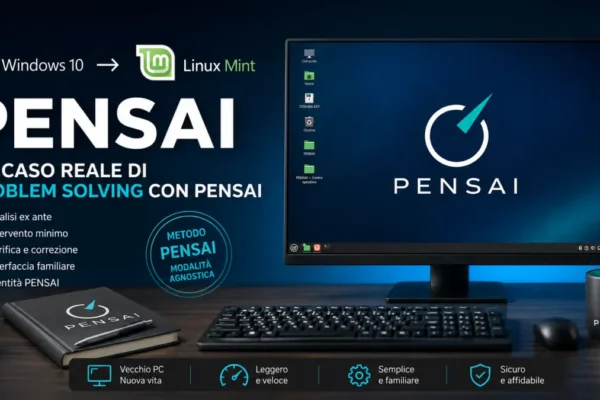 Passaggio da Windows 10 a Linux Mint con desktop PENSAI