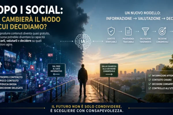 Dopo i social nell'era dell'IA: informazione, verifica e decisione