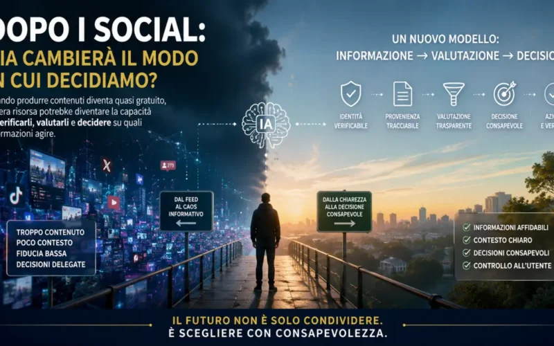 Dopo i social nell'era dell'IA: informazione, verifica e decisione