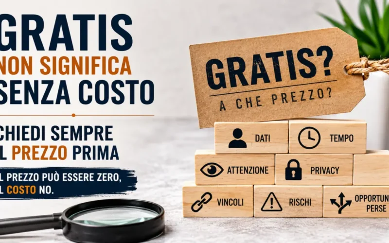 Gratis non significa senza costo: chiedi sempre il prezzo prima