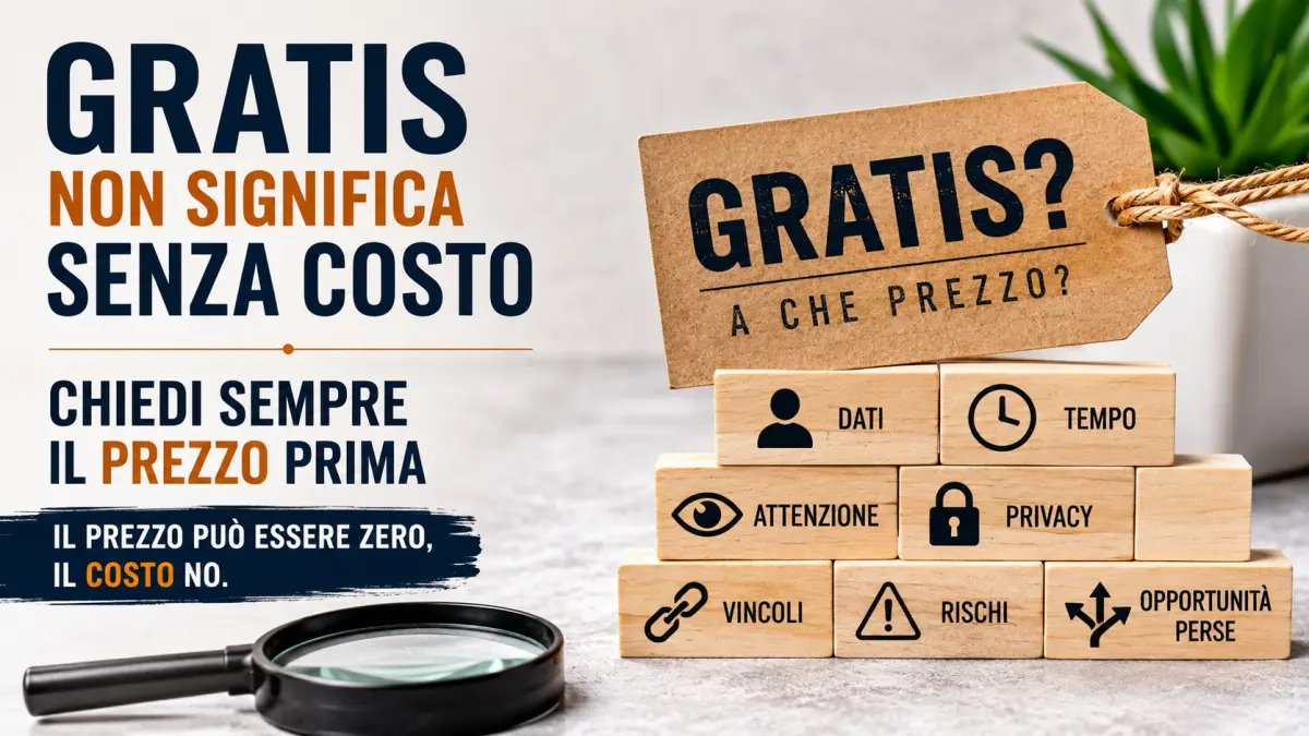 Gratis non significa senza costo: chiedi sempre il prezzo prima