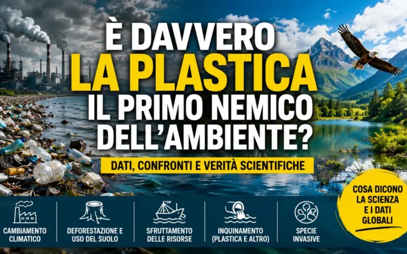 È davvero la plastica il primo nemico dell’ambiente? Confronto tra inquinamento da plastica e principali pressioni ambientali