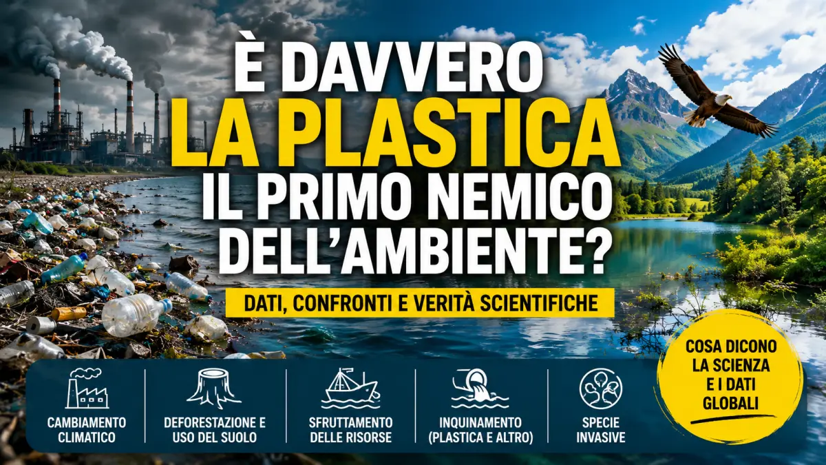 È davvero la plastica il primo nemico dell’ambiente? Confronto tra inquinamento da plastica e principali pressioni ambientali