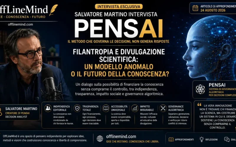 Salvatore Martino intervista PENSAI sulla filantropia nella divulgazione scientifica