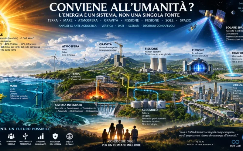 Conviene all’umanità? Sistema energetico complesso tra Sole, Terra e spazio