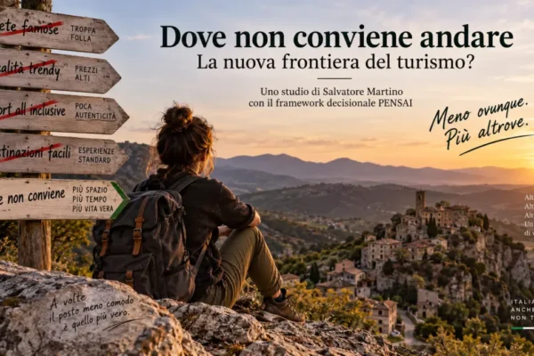 Anti-turismo e destinazioni italiane alternative studiate da Salvatore Martino con PENSAI