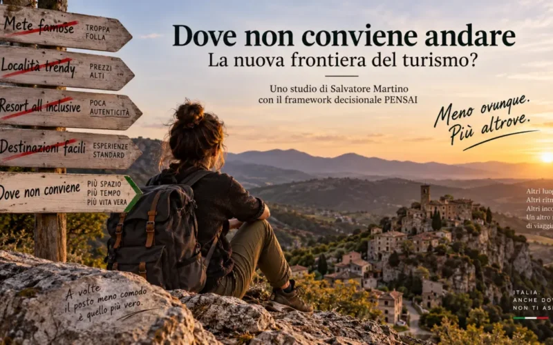 Anti-turismo e destinazioni italiane alternative studiate da Salvatore Martino con PENSAI