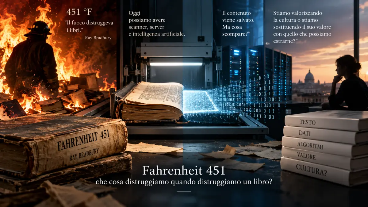 Fahrenheit 451, libro trasformato in dati attraverso scansione e intelligenza artificiale