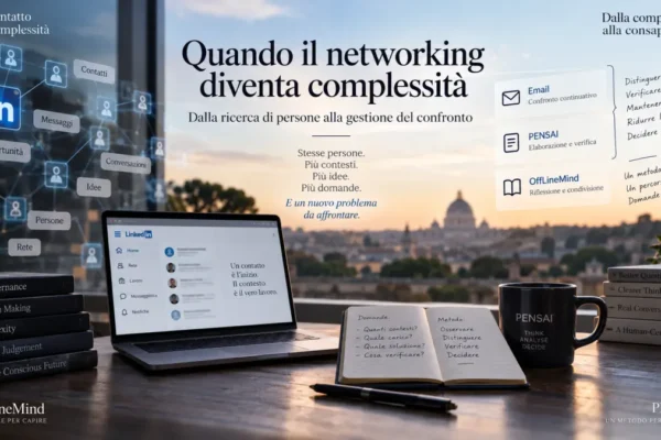 Quando il networking diventa complessità: LinkedIn, email e PENSAI nella gestione del confronto