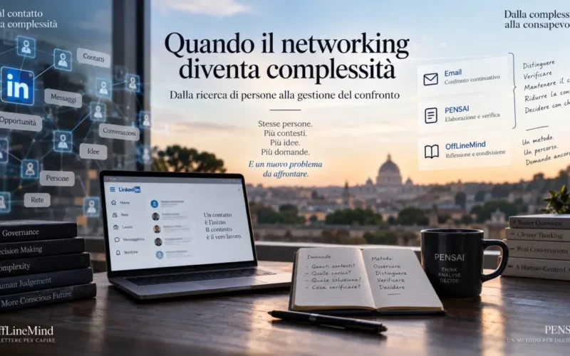 Quando il networking diventa complessità: LinkedIn, email e PENSAI nella gestione del confronto