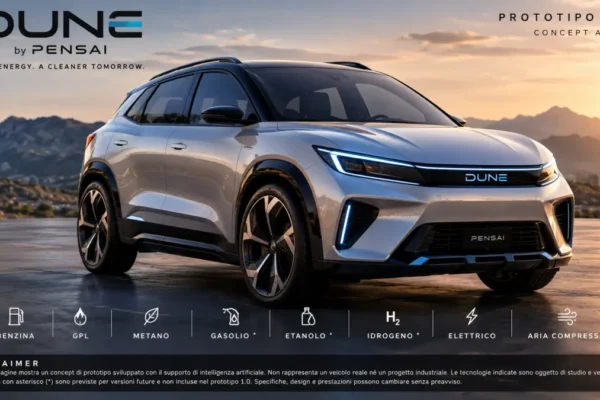 Concept DUNE con turbina multifuel, batteria e motore elettrico