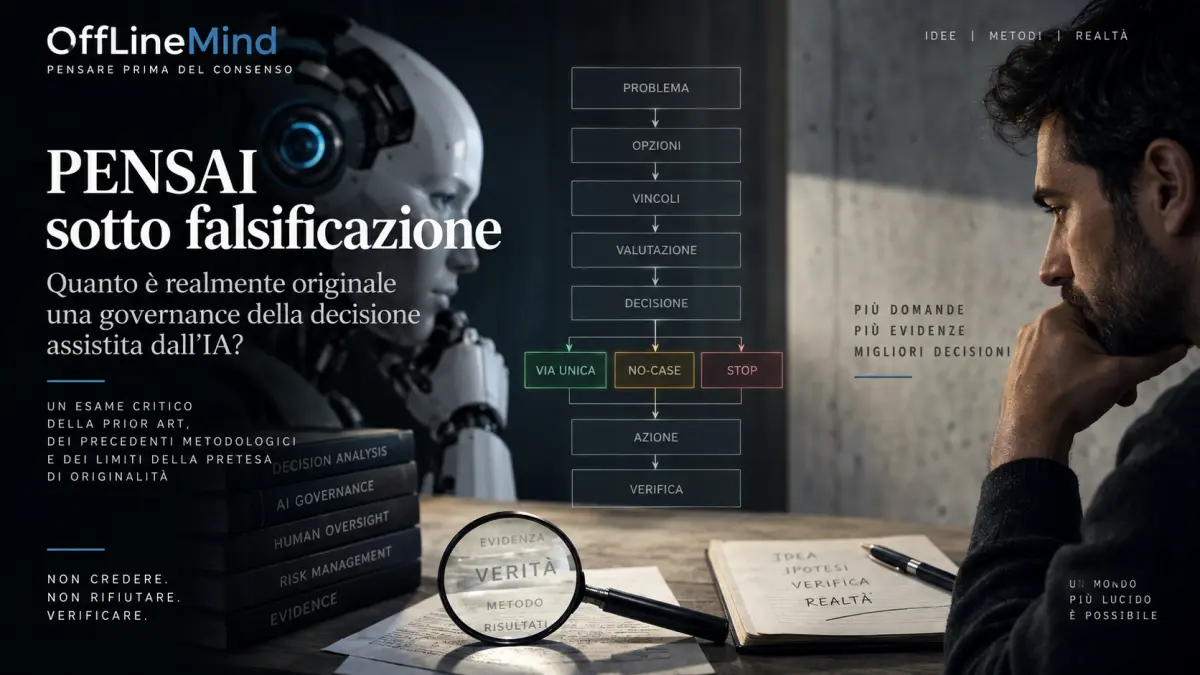 PENSAI sotto falsificazione: analisi critica della governance della decisione assistita dall’IA