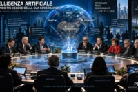 Leader politici, istituzioni economiche e aziende tecnologiche riuniti per discutere la governance dell'intelligenza artificiale