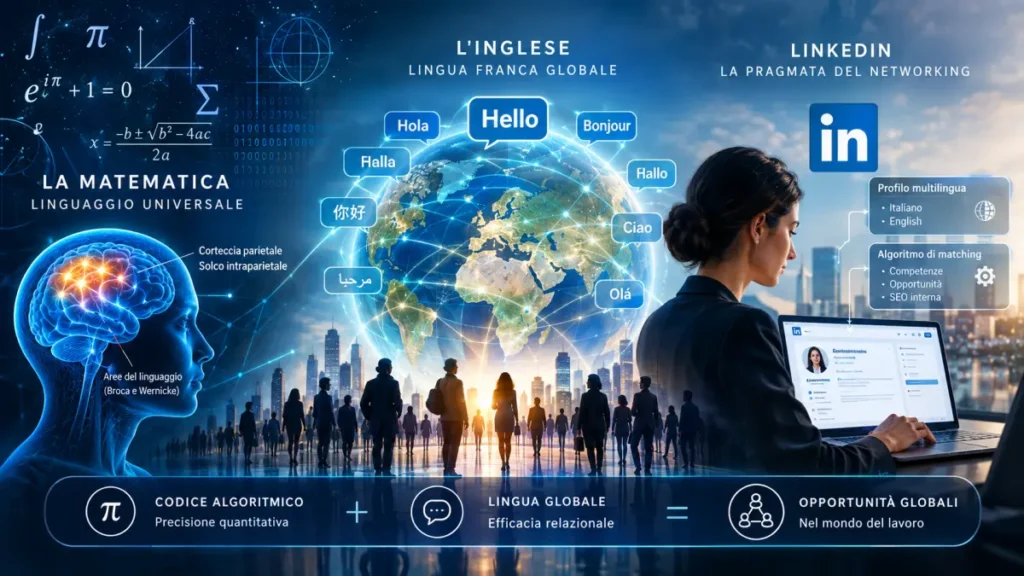 Matematica come linguaggio universale, inglese globale e networking su LinkedIn