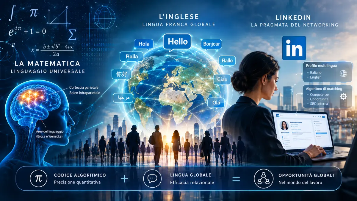 Matematica come linguaggio universale, inglese globale e networking su LinkedIn