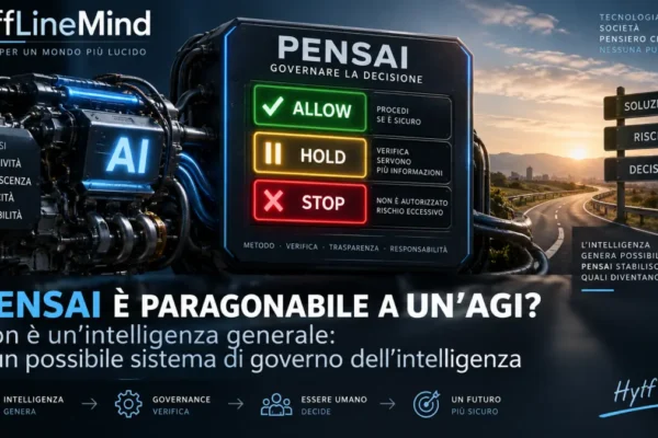 PENSAI governa il processo decisionale dell’intelligenza artificiale attraverso verifica, ALLOW, HOLD e STOP.