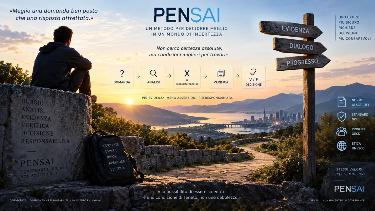 PENSAI e Modalità X: percorso dalla domanda alla verifica e alla decisione responsabile