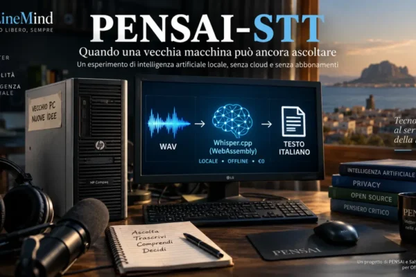 PENSAI-STT per la trascrizione vocale offline su un vecchio computer