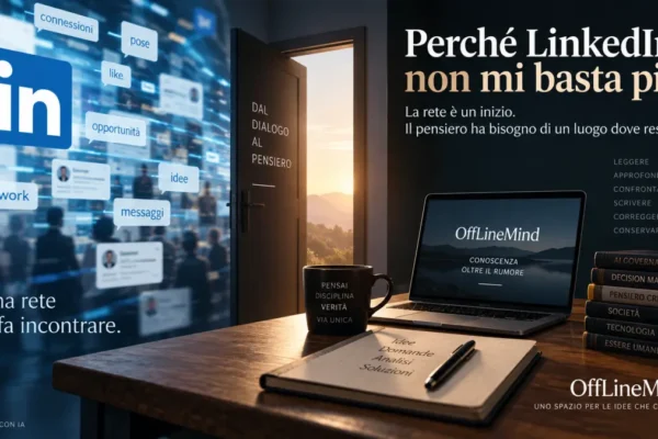 LinkedIn e OffLineMind: dalla rete professionale allo spazio per il pensiero