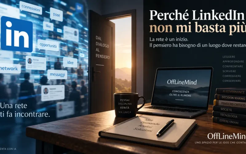 LinkedIn e OffLineMind: dalla rete professionale allo spazio per il pensiero