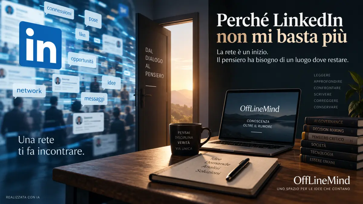 LinkedIn e OffLineMind: dalla rete professionale allo spazio per il pensiero