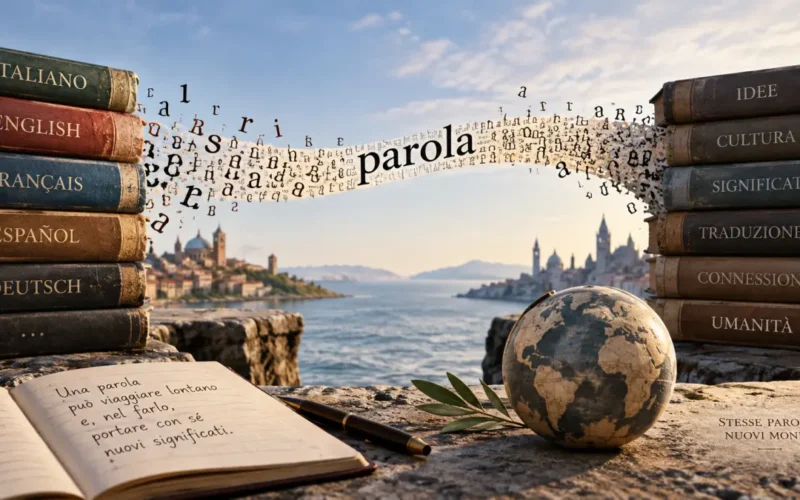 Una parola che attraversa lingue e culture, trasformando il proprio significato Didascalia: Quando una parola passa da una lingua all’altra, può cambiare significato e significato culturale.
