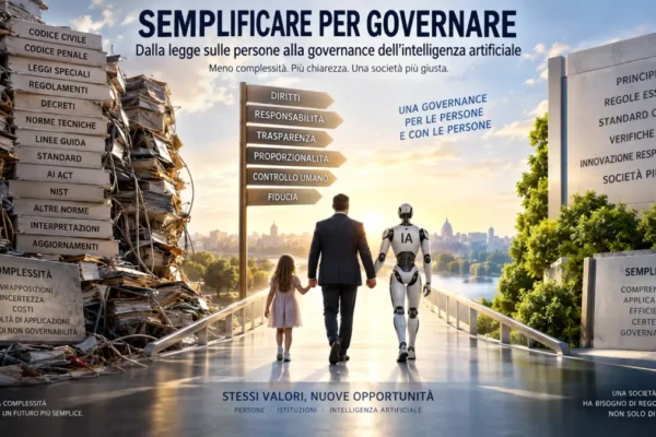 Semplificare per governare: persona, istituzioni e intelligenza artificiale tra complessità normativa e regole essenziali