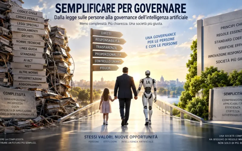 Semplificare per governare: persona, istituzioni e intelligenza artificiale tra complessità normativa e regole essenziali