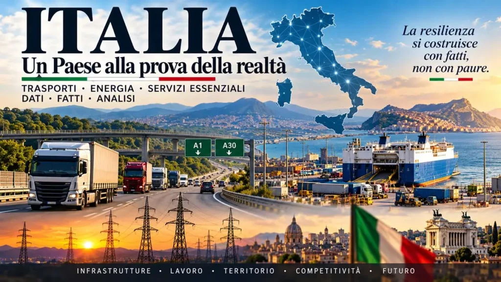 Italia alla prova della realtà: trasporti, energia, infrastrutture e servizi essenziali in un'analisi sulla resilienza nazionale.
